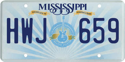 MS license plate HWJ659