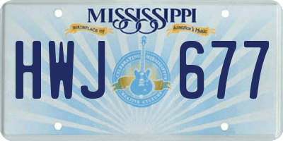 MS license plate HWJ677