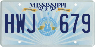 MS license plate HWJ679
