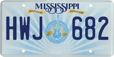 MS license plate HWJ682