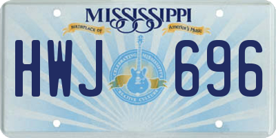 MS license plate HWJ696