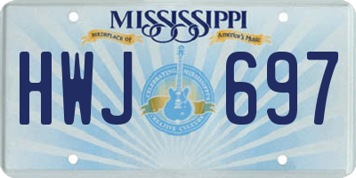 MS license plate HWJ697