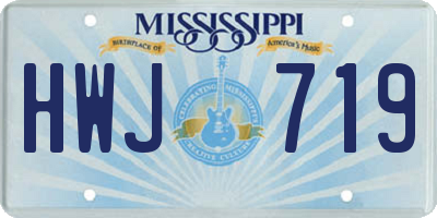MS license plate HWJ719