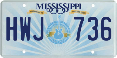 MS license plate HWJ736