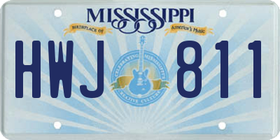 MS license plate HWJ811