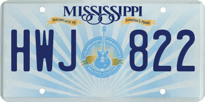 MS license plate HWJ822