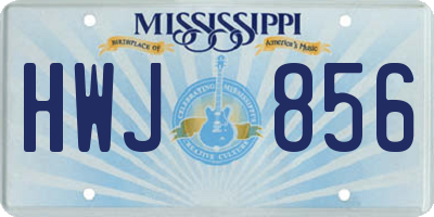 MS license plate HWJ856