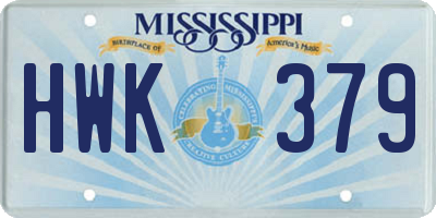 MS license plate HWK379