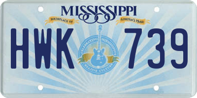 MS license plate HWK739