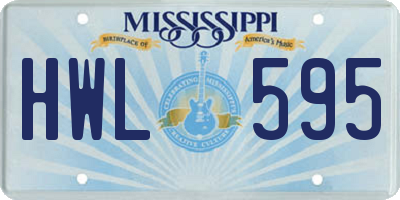 MS license plate HWL595