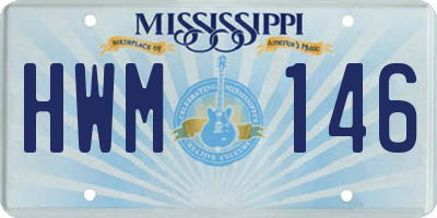 MS license plate HWM146
