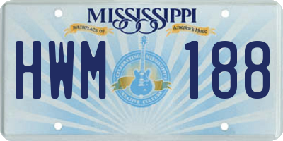 MS license plate HWM188