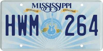 MS license plate HWM264