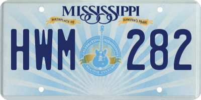MS license plate HWM282
