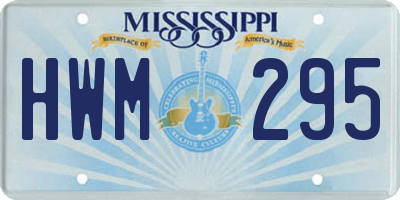 MS license plate HWM295