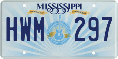 MS license plate HWM297
