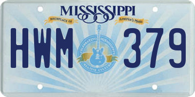 MS license plate HWM379