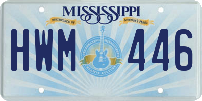 MS license plate HWM446