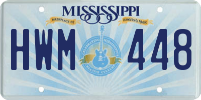 MS license plate HWM448