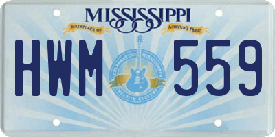 MS license plate HWM559