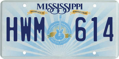 MS license plate HWM614