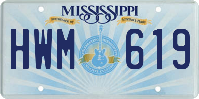 MS license plate HWM619