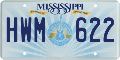 MS license plate HWM622