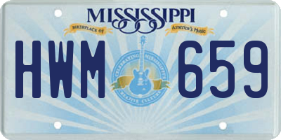 MS license plate HWM659
