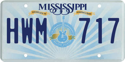MS license plate HWM717