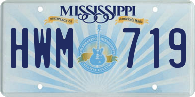 MS license plate HWM719