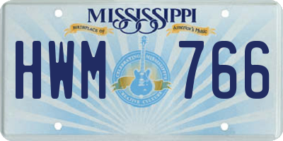 MS license plate HWM766
