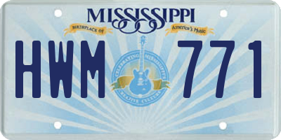 MS license plate HWM771