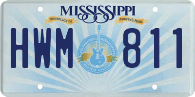 MS license plate HWM811