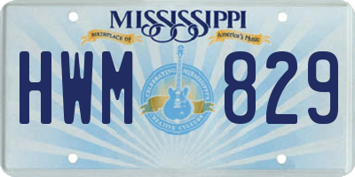 MS license plate HWM829