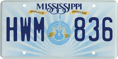 MS license plate HWM836