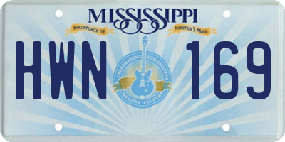 MS license plate HWN169