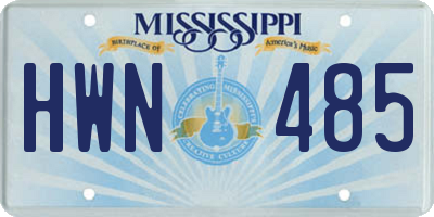 MS license plate HWN485