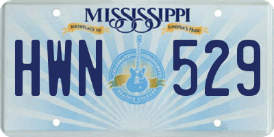MS license plate HWN529