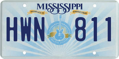 MS license plate HWN811