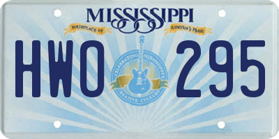 MS license plate HWO295