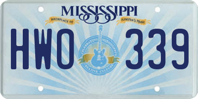 MS license plate HWO339