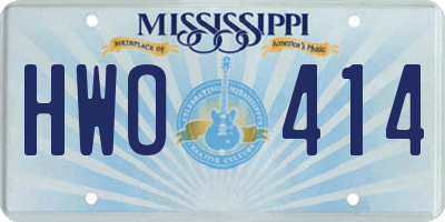 MS license plate HWO414