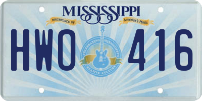 MS license plate HWO416