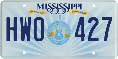 MS license plate HWO427