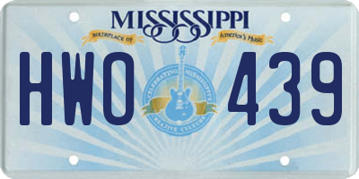 MS license plate HWO439