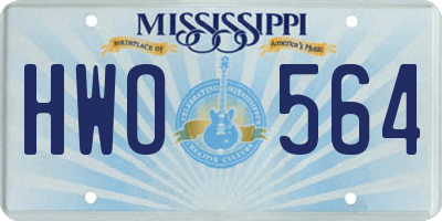 MS license plate HWO564
