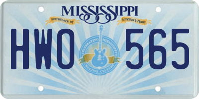 MS license plate HWO565