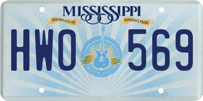 MS license plate HWO569