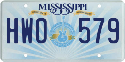 MS license plate HWO579