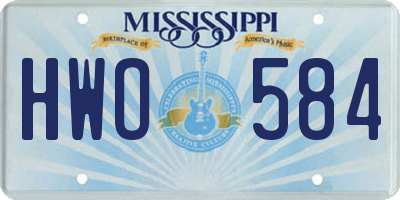 MS license plate HWO584